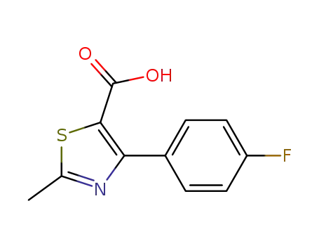 Molecular Structure of 914287-84-6 (4-(4-FLUOROPHENYL)-2-METHYL-5-THIAZOLECARBOXYLIC ACID)