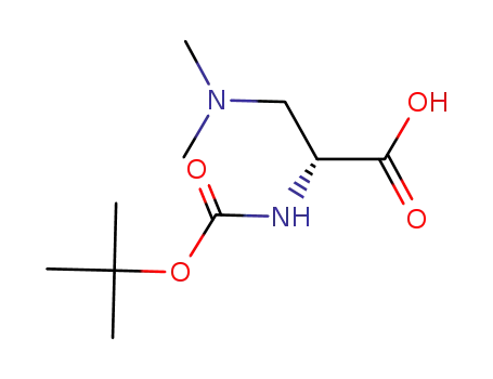 Molecular Structure of 110755-32-3 (N-ALPHA-BOC-(R)-2-AMINO-3-(DIMETHYLAMINO)PROPIONIC ACID)