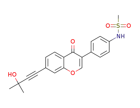 N-(4-(7-(3-hydroxy-3-methylbut-1-ynyl)-4-oxo-4H-chromen-3-yl)phenyl)methanesulfonamide
