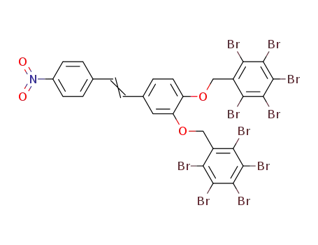 4-nitro-3′,4′-bis(2″,3″,4″,5″,6′-pentabromophenyl-methyloxy)diphenylethylene