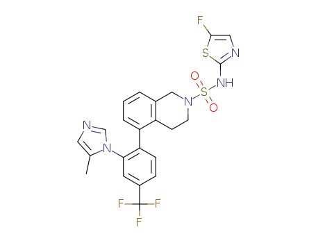 N-(5-fluorothiazol-2-yl)-5-(2-(5-methyl-1H-imidazol-1-yl)-4-(trifluoromethyl)phenyl)-3,4-dihydroisoquinoline-2(1H)-sulfonamide