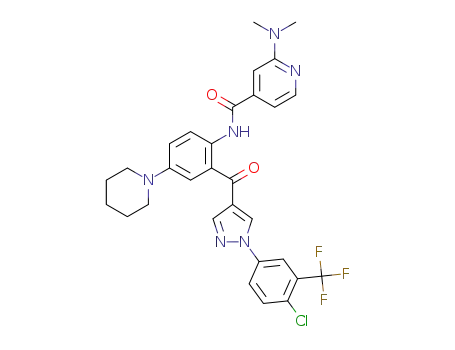 N-[2-[1-[4-chloro-3-(trifluoromethyl)phenyl]pyrazole-4-carbonyl]-4-(1-piperidyl)phenyl]-2-(dimethylamino)pyridine-4-carboxamide