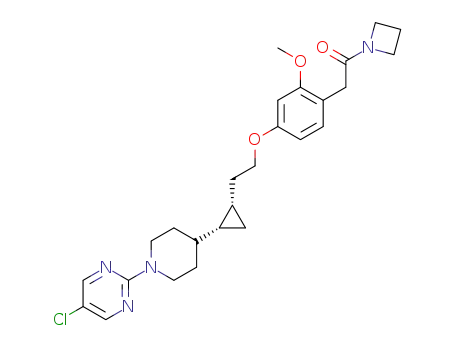 1-(azetidin-1-yl)-2-[4-(2-{(1S,2R)-2-[1-(5-chloropyrimidin-2-yl)piperidin-4-yl]cyclopropyl}ethoxy)-2-methoxyphenyl]ethanone