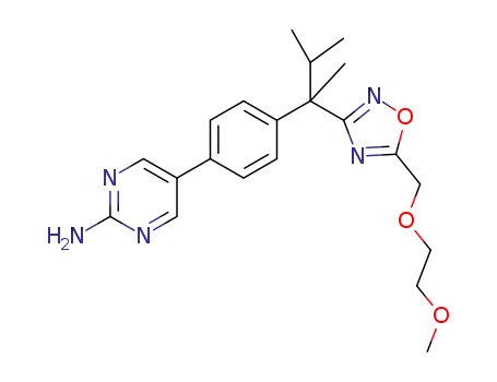 5-(4-{1-[5-(2-methoxy-ethoxymethyl)-[1,2,4]oxadiazol-3-yl]-1,2-dimethyl-propyl}-phenyl)-pyrimidin-2-ylamine