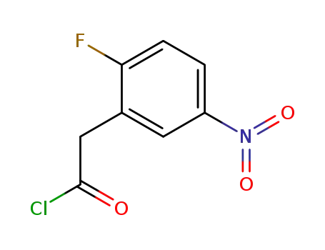 Molecular Structure of 195609-20-2 (2-fluoro-5-nitrophenylacetic acid chloride)