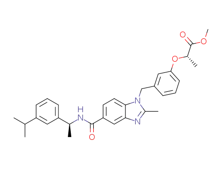 (S)-methyl 2-(3-((5-(((S)-1-(3-isopropylphenyl)ethyl)carbamoyl)-2-methyl-1H-benzo[d]imidazol-1-yl)methyl)phenoxy)propanoate