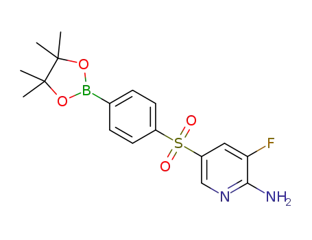 3-fluoro-5-((4-(4,4,5,5-tetramethyl-1,3,2-dioxaborolan-2-yl)phenyl)sulfonyl)-2-pyridinamine