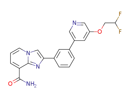 2-(3-(5-(2,2-difluoroethoxy)pyridin-3-yl)phenyl)imidazo[1,2-a]pyridine-8-carboxamide