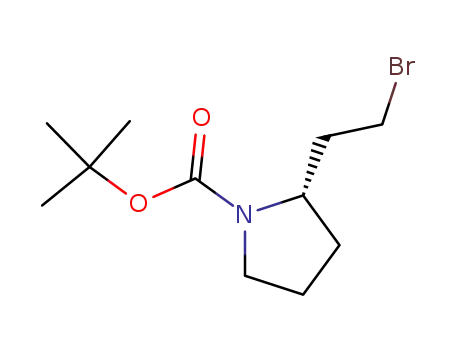Molecular Structure of 937203-20-8 ((S)-N-Boc-2-(bromoethyl)pyrrolidine)