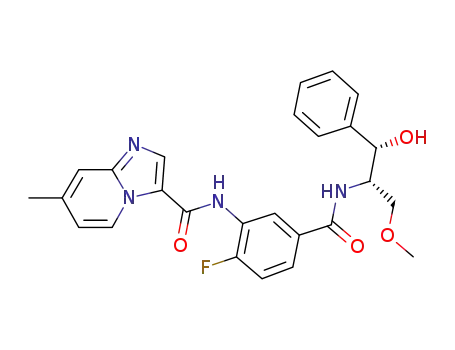 N-(2-fluoro-5-(((1S,2S)-1-hydroxy-3-methoxy-1-phenylpropan-2-yl)carbamoyl)phenyl)-7-methylimidazo[1,2-a]pyridine-3-carboxamide