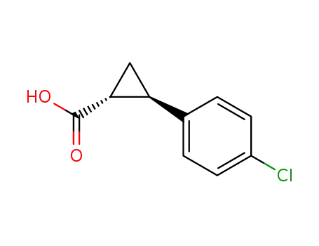 Molecular Structure of 31501-86-7 (Cyclopropanecarboxylic acid, 2-(4-chlorophenyl)-, (1R,2R)-)