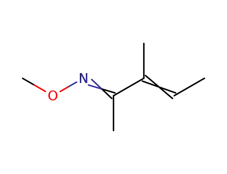 Molecular Structure of 39209-03-5 (3-Methyl-3-penten-2-one O-methyl oxime)