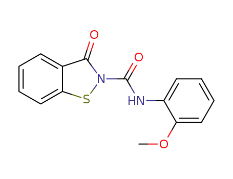 Molecular Structure of 1403613-12-6 (N-(2-methoxyphenyl)benzisothiazol-3-one-2-amide)