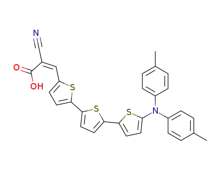 (2Z)-3-[5-(5-{5-[bis(4-methylphenyl)amino]thiophen-2-yl}thiophen-2-yl)thiophen-2-yl]-2-cyanoprop-2-enoic acid