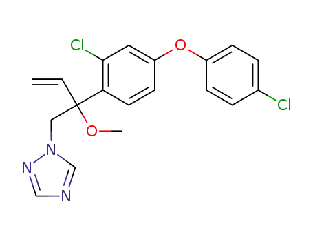 Molecular Structure of 1423016-05-0 (1-[2-[2-chloro-4-(4-chlorophenoxy)phenyl]-2-methoxy-but-3-enyl]-1,2,4-triazole)