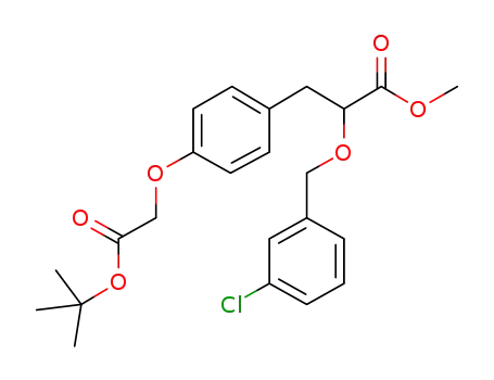 3-(4-t-butoxycarbonylmethoxyphenyl)-2-(3-chlorobenzyloxy)propionic acid methyl ester