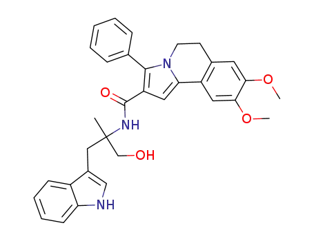 N-(1-hydroxy-3-(1H-indol-3-yl)-2-methylpropan-2-yl)-8,9-dimethoxy-3-phenyl-5,6-dihydropyrrolo[2,1-a]isoquinoline-2-carboxamide