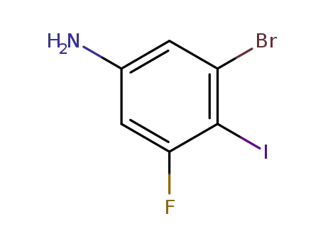Molecular Structure of 2090537-38-3 (3-bromo-5-fluoro-4-iodoaniline)