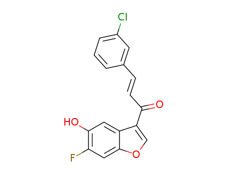 (E)-3-(3-chlorophenyl)-1-(6-fluoro-5-hydroxybenzofuran-3-yl)prop-2-en-1-one
