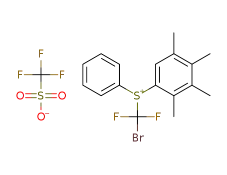 Molecular Structure of 1395062-13-1 (S-bromodifluoromethyl-S-phenyl-2,3,4,5-tetramethylphenylsulfonium triflate)
