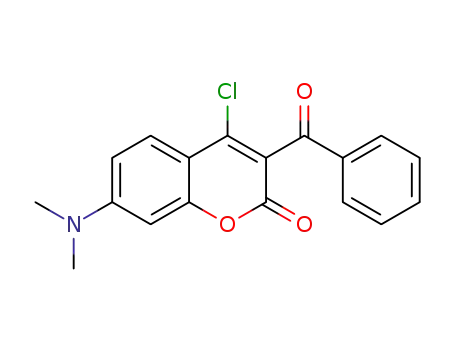 3-benzoyl-7-N,N-dimethylamino-4-chlorochromen-2-one