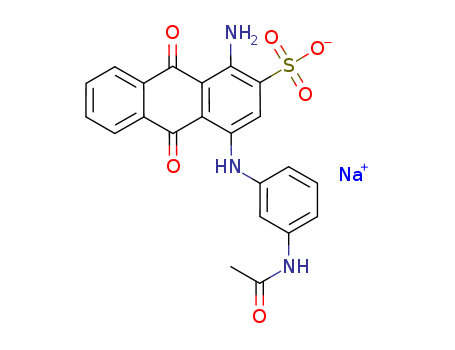 2-Anthracenesulfonicacid, 4-[[3-(acetylamino)phenyl]amino]-1-amino-9,10-dihydro-9,10-dioxo-, sodiumsalt (1:1)