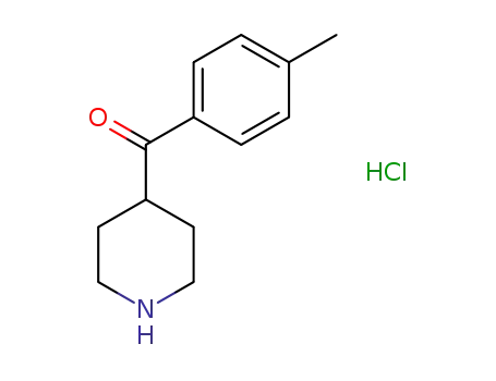 Molecular Structure of 42060-84-4 (Methanone, (4-methylphenyl)-4-piperidinyl-, hydrochloride)