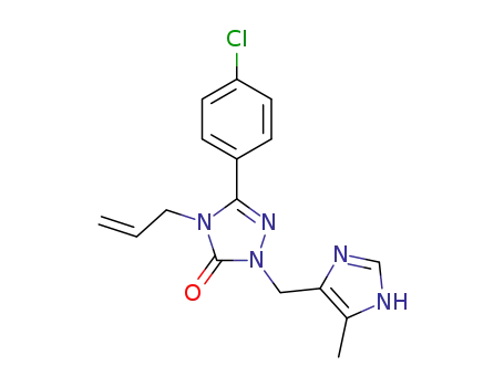 Molecular Structure of 1332503-43-1 (4-allyl-5-(4-chlorophenyl)-2-[(5-methyl-1H-imidazol-4-yl)methyl]-2,4-dihydro-3H-1,2,4-triazol-3-one)
