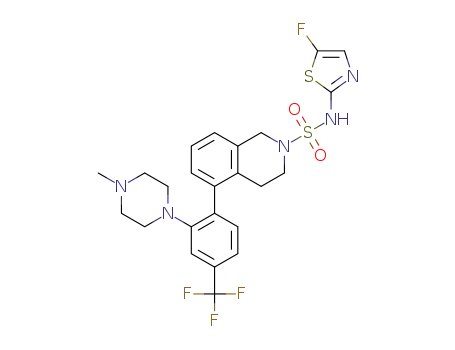N-(5-fluorothiazol-2-yl)-5-(2-(4-methylpiperazin-1-yl)-4-(trifluoromethyl)phenyl)-3,4-dihydroisoquinoline-2(1H)-sulfonamide