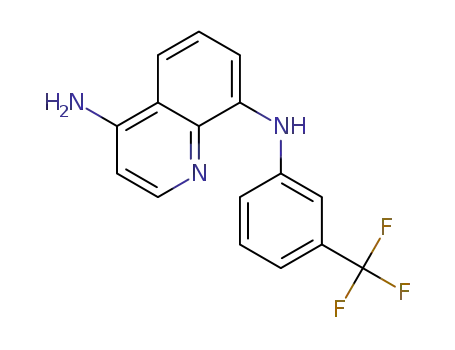 Molecular Structure of 1449736-78-0 (N<sup>8</sup>-(3-(trifluoromethyl)phenyl)quinoline-4,8-diamine)