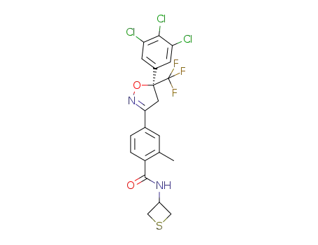 2-methyl-N-(thietan-3-yl)-4-[(5S)-5-(3,4,5-trichlorophenyl)-5-(trifluoromethyl)-4H-isoxazol-3-yl]benzamide