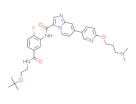 N-(5-(2-tert-butoxyethylcarbamoyl)-2-fluorophenyl)-7-(6-(3-(dimethylamino)propoxy)pyridin-3-yl)imidazo[1,2-a]pyridine-3-carboxamide