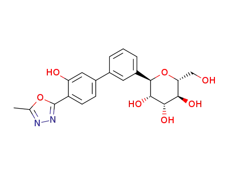 (2R,3S,4R,5S,6R)-2-(hydroxymethyl)-6-[3-[3-hydroxy-4-(5-methyl-1,3,4-oxadiazol-2-yl)phenyl]phenyl]tetrahydropyran-3,4,5-triol