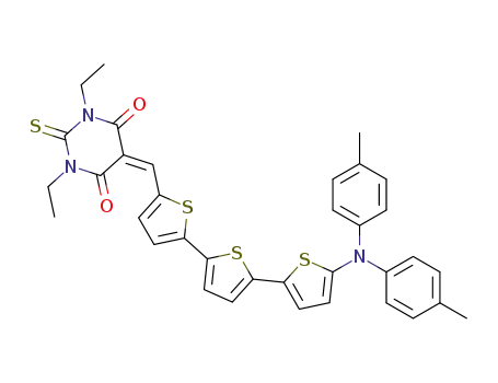 5-{[5-(5-{5-[bis(4-methylphenyl)amino]thiophen-2-yl}thiophen-2-yl)thiophen-2-yl]methylidene}-1,3-diethyl-2-sulfanylidene-1,3-diazinane-4,6-dione