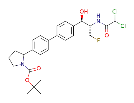 tert-butyl 2-(4'-((1R,2S)-2-(2,2-dichloroacetamido)-3-fluoro-1-hydroxypropyl)-[1,1'-biphenyl]-4-yl)pyrrolidine-1-carboxylate