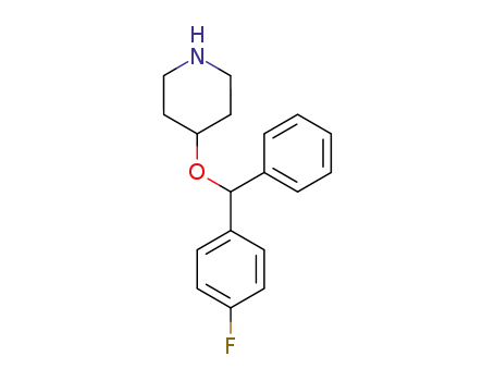 Molecular Structure of 189346-58-5 (Piperidine, 4-[(4-fluorophenyl)phenylmethoxy]-)