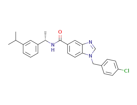 (S)-1-(4-chlorobenzyl)-N-(1-(3-isopropylphenyl)ethyl)-1H-benzo[d]imidazole-5-carboxamide