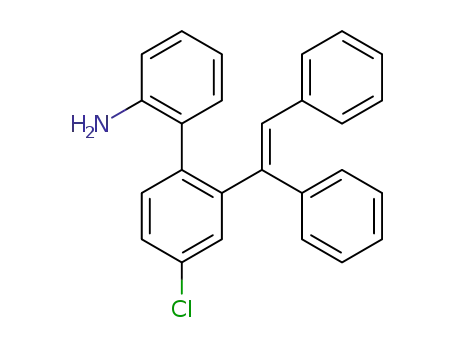 Molecular Structure of 1448169-46-7 ((E)-4'-chloro-2'-(1,2-diphenylethenyl)[1,1'-biphenyl]-2-amine)