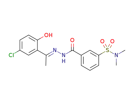 (E)-3-(2-(1-(5-chloro-2-hydroxyphenyl)ethylidene)hydrazinecarbonyl)-N,N-dimethylbenzenesulfonamide