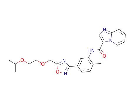 N-(5-(5-((2-isopropoxyethoxy)methyl)-1,2,4-oxadiazol-3-yl)-2-methylphenyl)imidazo[1,2-a]pyridine-3-carboxamide