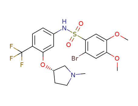 Benzenesulfonamide, 2-bromo-4,5-dimethoxy-N-[3-[[(3R)-1-methyl-3-pyrrolidinyl]oxy]-4-(trifluoromethyl)phenyl]-