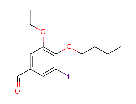Molecular Structure of 832673-72-0 (4-butoxy-3-ethoxy-5-iodobenzaldehyde)