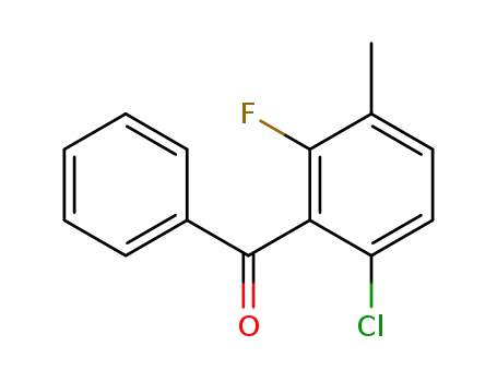 Molecular Structure of 1433409-07-4 ((6-chloro-2-fluoro-3-methylphenyl)phenylmethanone)