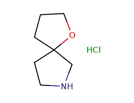 Molecular Structure of 1419590-81-0 (1-oxa-7-azaspiro[4.4]nonane hydrochloride)