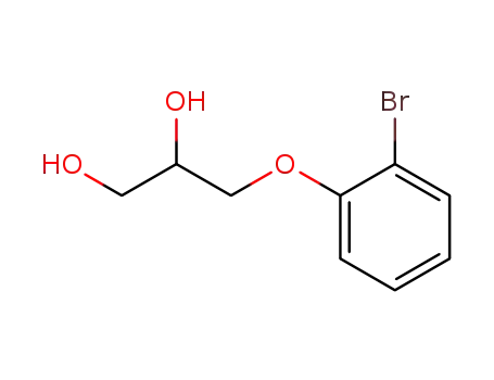 Molecular Structure of 63834-58-2 (3-(2-bromophenoxy)propane-1,2-diol)