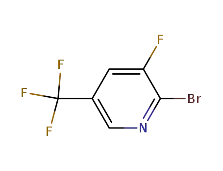 Molecular Structure of 89402-29-9 (2-Bromo-3-fluoro-5-(trifluoromethyl)pyridine)