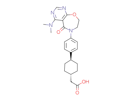 (trans-4-{4-[4-(dimethylamino)-5-oxo-7,8-dihydropyrimido[5,4-f][1,4]oxazepin-6(5H)-yl]phenyl}cyclohexyl)acetic acid