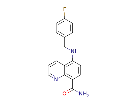 5-(4-fluorobenzylamino)-quinoline-8-carboxamide