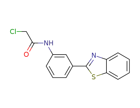 Molecular Structure of 885268-48-4 (ACETAMIDE, N-[3-(2-BENZOTHIAZOLYL)PHENYL]-2-CHLORO-)