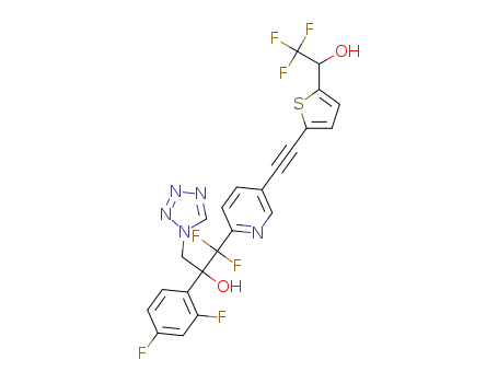 2-(2,4-difluorophenyl)-1,1-difluoro-3-(1H-tetrazol-1-yl)-1-(5-((5-(2,2,2-trifluoro-1-hydroxyethyl)thiophen-2-yl)ethynyl)pyridin-2-yl)propan-2-ol